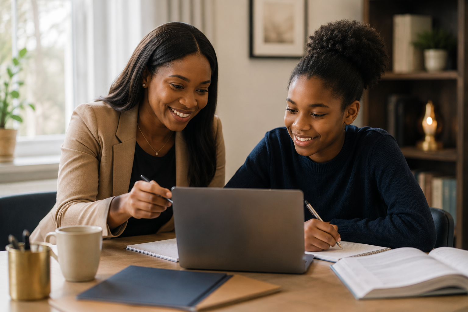 A TCEC tutor working with a student
